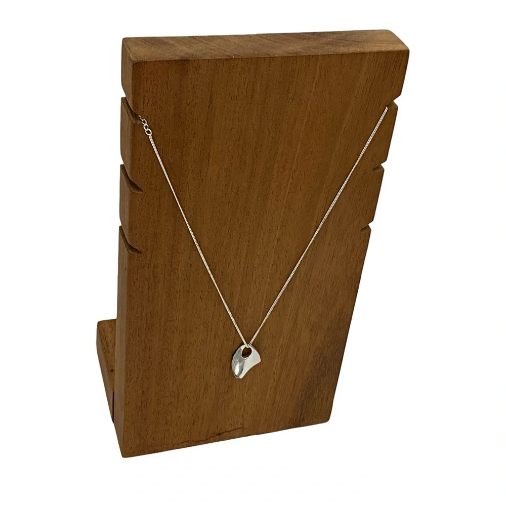 RLM Shiny Curved Bronze Pendant Necklace, NIB